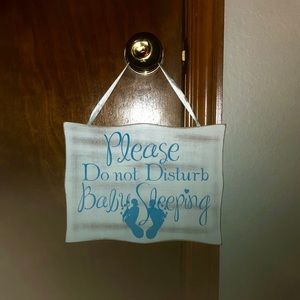 Baby Sleeping Door Sign